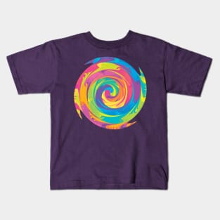 Rainbow Spiral Kids T-Shirt